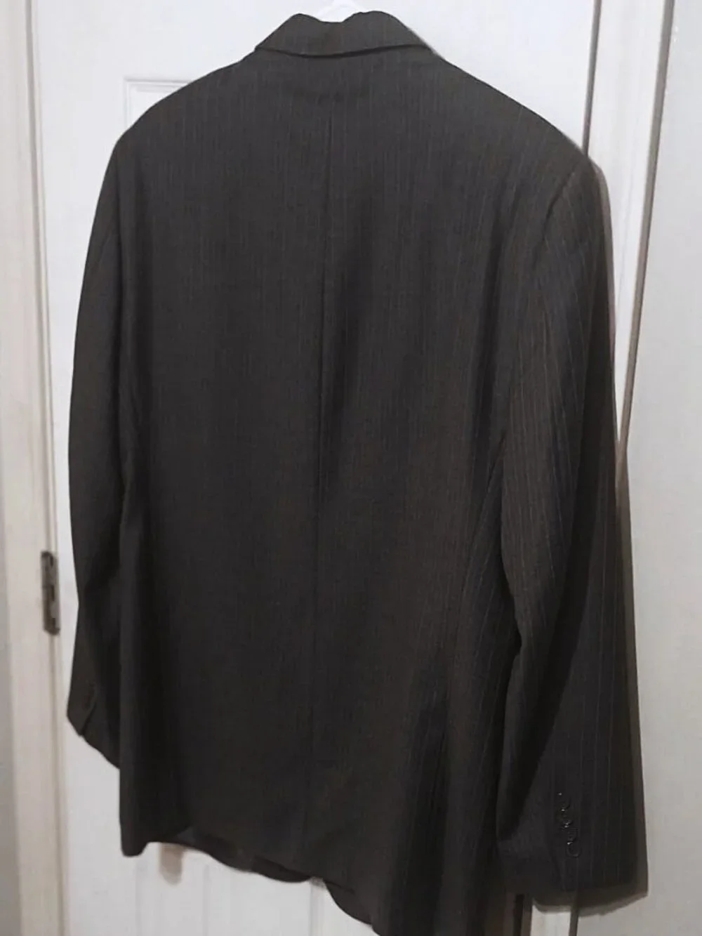 Martina Franca Elements Men Gray with Blue Pinstripe Blazer  40R